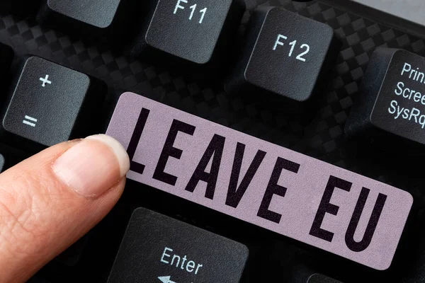 Conceptual Display Leave Business Concept Act Person Leave Country Belongs — Stock Photo, Image