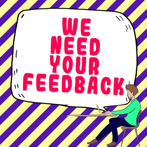 Conceptuele Weergave Need Your Feedback Business Approach Geef Ons Review — Stockfoto