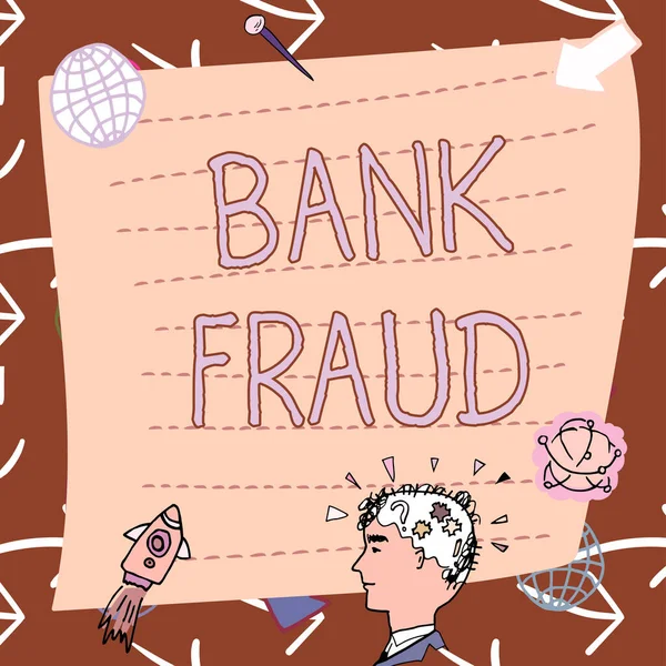 Texto Manuscrito Fraude Bancario Concepto Que Significa Perversión Intencional Verdad — Foto de Stock
