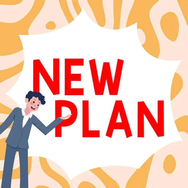 Teken Het Nieuwe Plan Zakelijke Aanpak Begin Van Een Gedetailleerd — Stockfoto