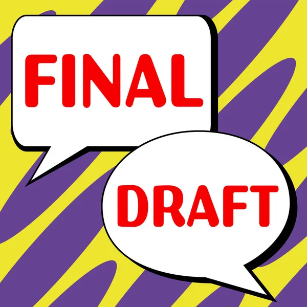 Texto Mostrando Inspiração Final Draft Business Mostra Versão Final Algo — Fotografia de Stock