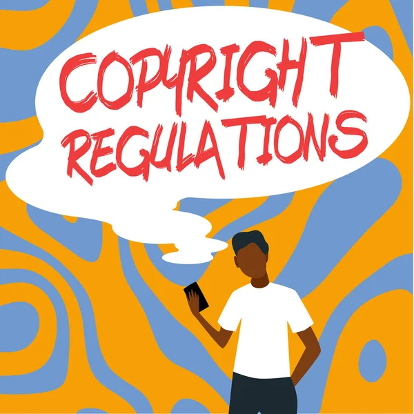 Inspiration Die Zeichen Zeigt Urheberrechtsbestimmungen Konzept Bedeutet Körper Des Gesetzes — Stockfoto