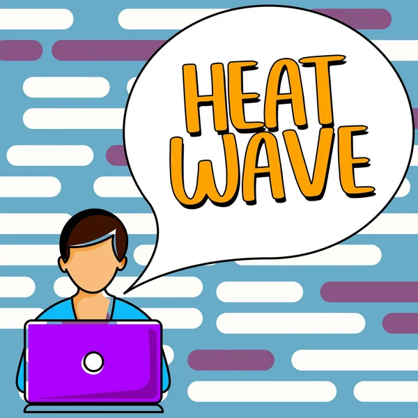 サイン熱波を示すインスピレーション 異常な高温の天候の長期的なビジネスアイデア — ストック写真