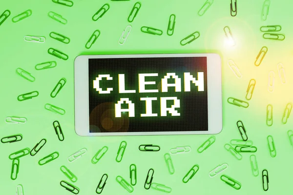 概念展示清洁空气 没有有害物质和化学物质的商业概念空气 — 图库照片