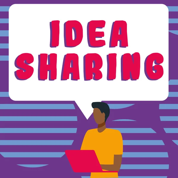 Exibição Conceitual Ideia Compartilhamento Internet Concept Startup Lançar Produto Inovação — Fotografia de Stock