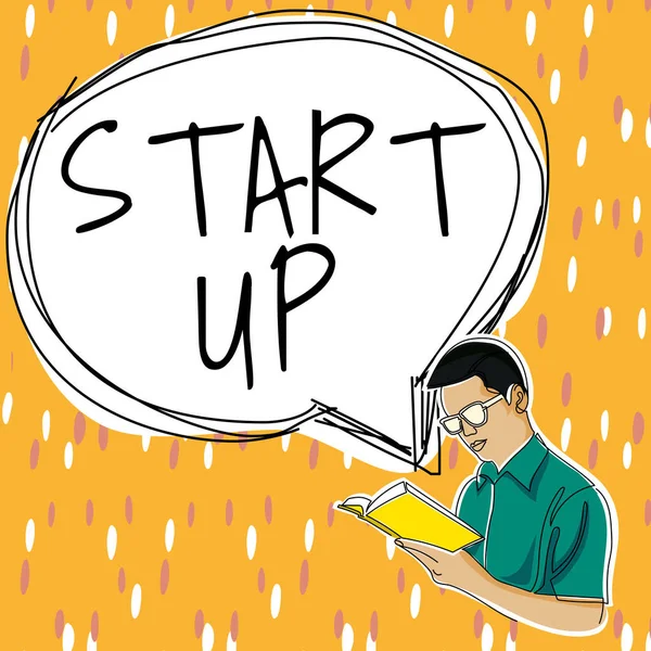 Handschrifttekst Start Word Written Early Process Establishing Developing New Business — Stockfoto