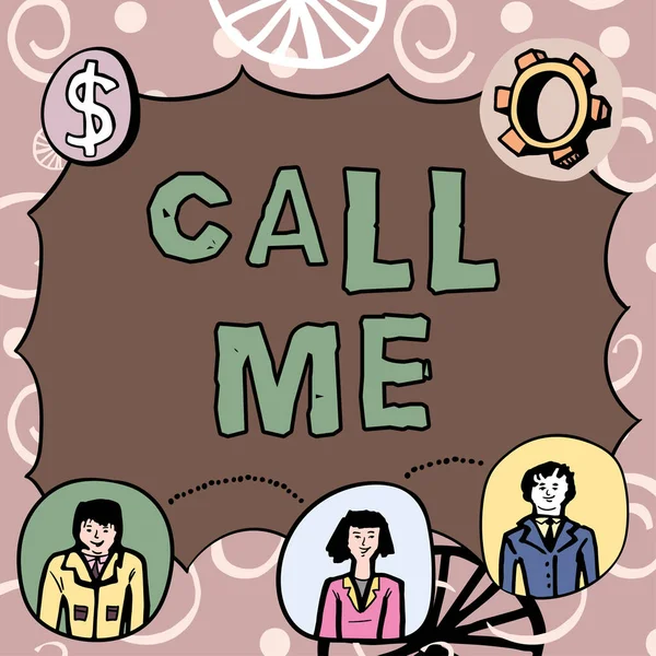 インスピレーションを示すテキスト Call Business Concept電話で何かを語るためのコミュニケーションを求めて — ストック写真