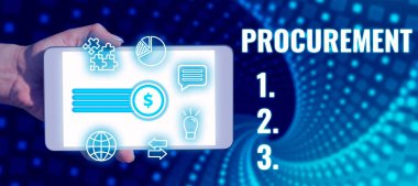 El yazısı tabelası, Teçhizat ve malzeme satın alma fikri