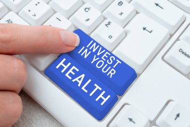 Sağlığınıza Yatırım Sunan Metin Başlığı, Sağlıklı Yaşam İçin Sağlıklı Kaliteli Bir Yiyecek Sözcüğü