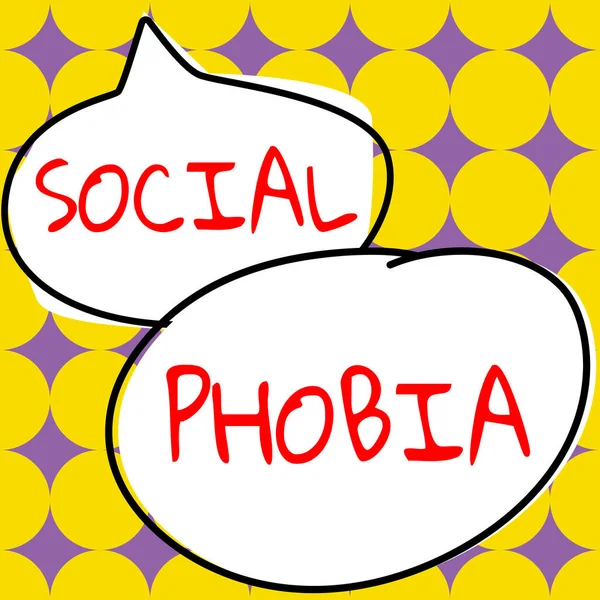 Didascalia Testo Che Presenta Fobia Sociale Concetto Che Significa Paura — Foto Stock