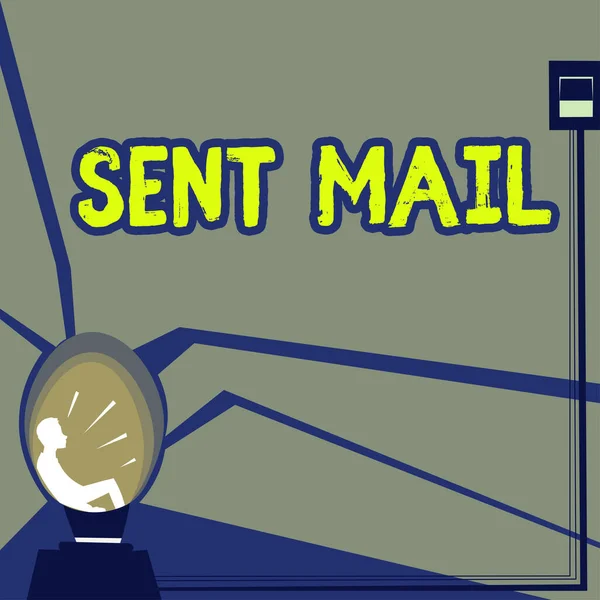 Εννοιολογική Απεικόνιση Sent Mail Business Βιτρίνα Εκδήλωση Όπου Μια Επιστολή — Φωτογραφία Αρχείου