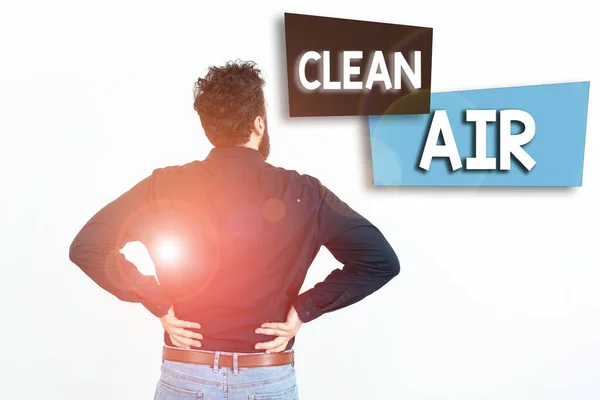 Conceptual Display Clean Air Internet Concept Air Has Harmful Levels — Stock Photo, Image