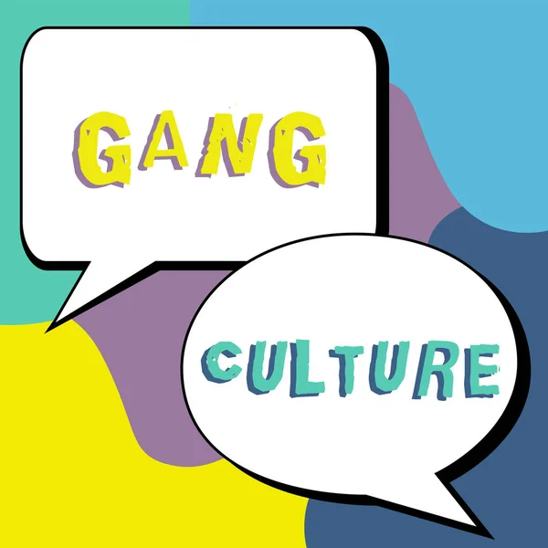 Text showing inspiration Gang Culture, Word for particular organization of criminals or group of gangsters that follow ones habits