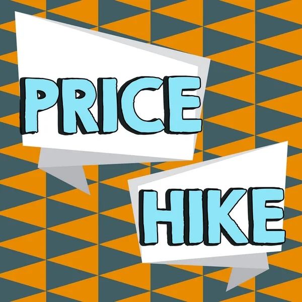 Segno Scrittura Mano Price Hike Concetto Che Significa Somma Valori — Foto Stock