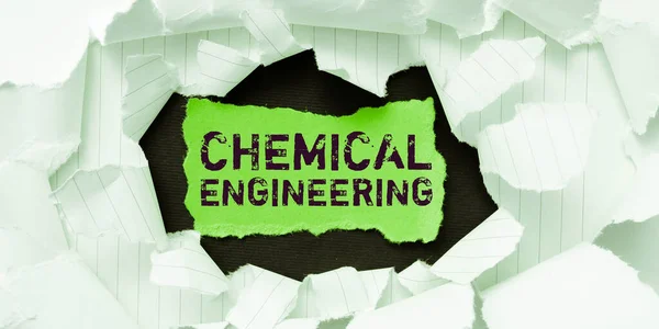 Writing displaying text Chemical Engineering, Business concept developing things dealing with the industrial application of chemistry