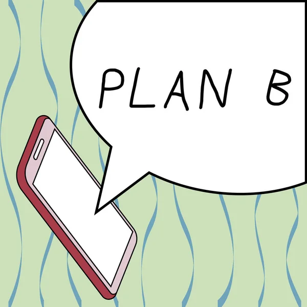 Escrevendo Exibindo Texto Plano Ideia Negócio Uns Plano Backup Estratégia — Fotografia de Stock