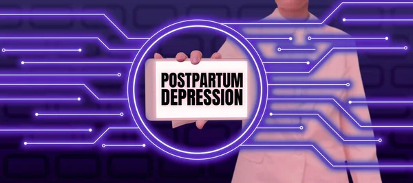 Inspiration showing sign Postpartum Depression, Business overview a mood disorder involving intense depression after giving birth
