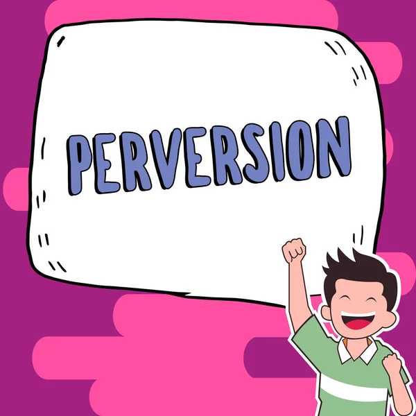 Text Der Inspiration Zeigt Perversion Word Written Beschreibt Jemanden Dessen — Stockfoto