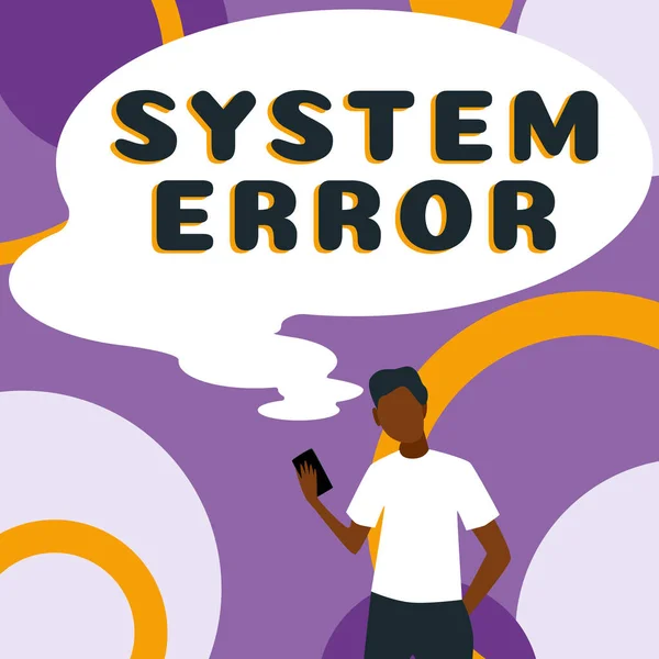 Tekenen Weergeven Systeem Fout Business Idee Technologisch Falen Software Ineenstorting — Stockfoto