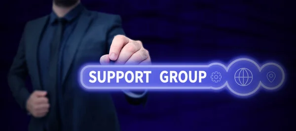 Zarejestruj Wyświetlanie Grupy Wsparcia Koncepcja Oznacza Liczbę Osób Zaangażowanych Zaangażowanie — Zdjęcie stockowe