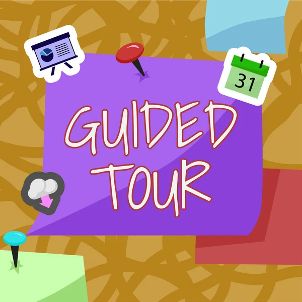 Sign Displaying Guided Tour Business Approach Advice Information Aimed Resolving — Stock Photo, Image