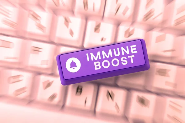 Sign displaying Immune Boost, Business approach being able to resist a particular disease preventing development of pathogens