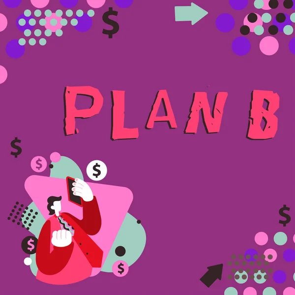 Texto Mostrando Inspiração Plan Business Approach Ones Plano Backup Estratégia — Fotografia de Stock