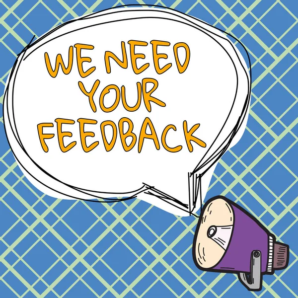 Conceptuele Weergave Need Your Feedback Business Idee Geef Ons Review — Stockfoto