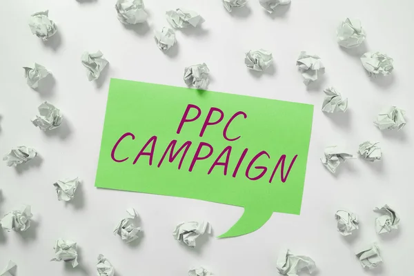 영감을 Ppc 캠페인을 텍스트 인터넷 컨셉은 서비스를 홍보하기 Ppc — 스톡 사진
