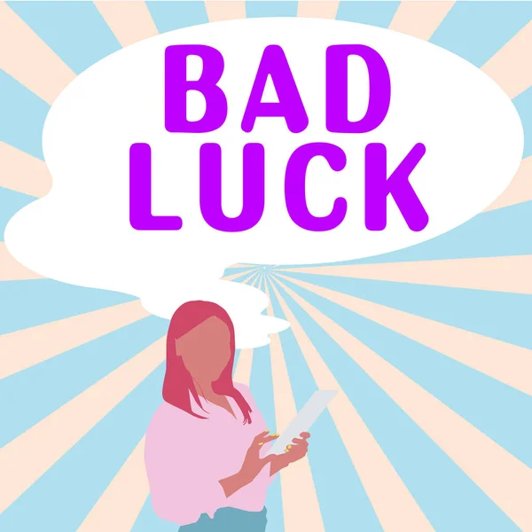 Написання Тексту Bad Luck Word Written Bad State Result Negative — стокове фото