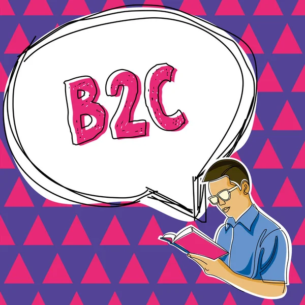 B2C Word Transactions Conducted Directly Company Consumer — 图库照片