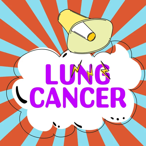 Håndskriftstekst Lungekreft Forretningsmessig Tilnærming Ukontrollert Vekst Unormale Celler Som Starter – stockfoto