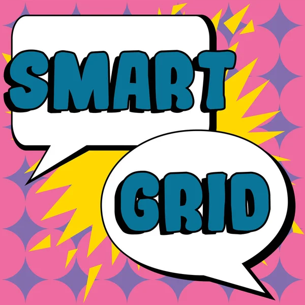 Testi Calligrafi Smart Grid Approccio Business Include Misure Operative Energetiche — Foto Stock