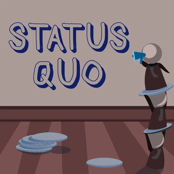 Legenda Conceitual Status Quo Business Concept Existing State Affairs Social — Fotografia de Stock
