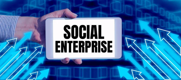 Κείμενο Που Δείχνει Έμπνευση Social Enterprise Επιχειρηματική Ιδέα Επιχείρηση Που — Φωτογραφία Αρχείου