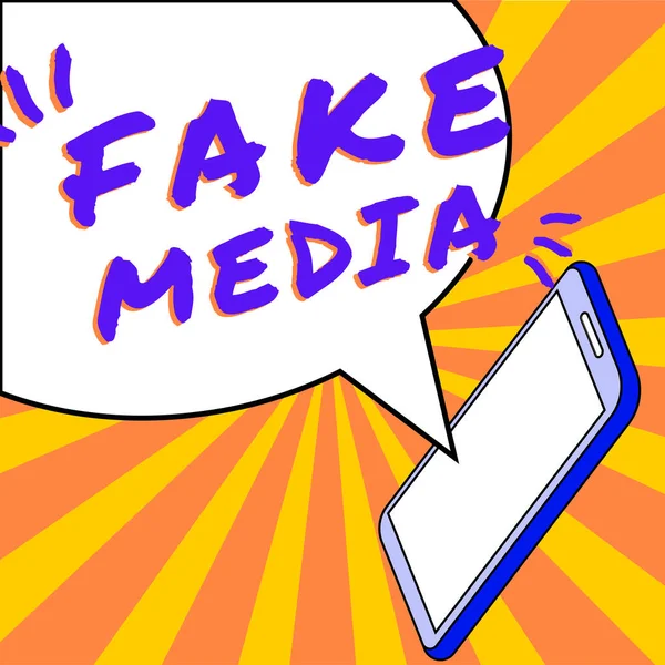 Εννοιολογική Απεικόνιση Fake Media Επιχειρηματική Προσέγγιση Ένας Σχηματισμός Που Κατέχεται — Φωτογραφία Αρχείου