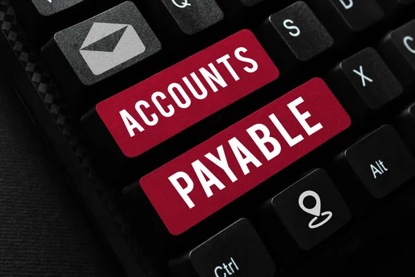 Inspiration showing sign Accounts Payable, Internet Concept money owed by a business to its suppliers as a liability