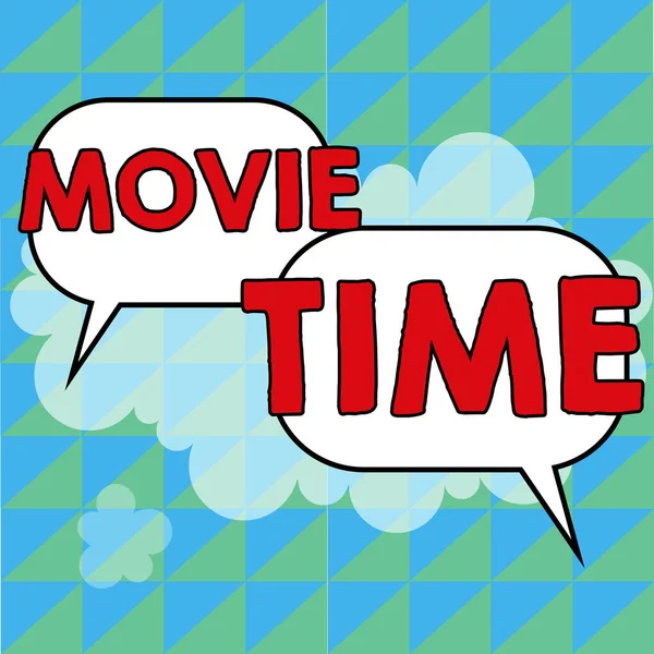 Szöveges Felirat Amely Movie Time Internet Concept Menetrend Szerinti Vagy — Stock Fotó