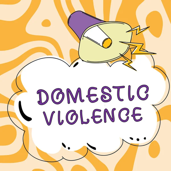 家庭暴力 商业概览 由一个家庭或家庭成员指挥的暴力或虐待行为 — 图库照片