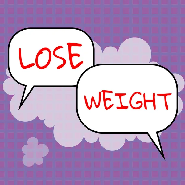 Text Showing Inspiration Lose Weight Business Overview Fact Persons Animals — Stock Photo, Image