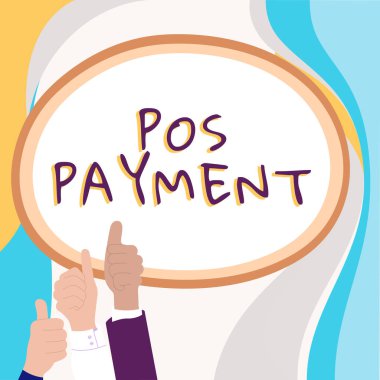 İlham kaynağı Pos Ödemesini gösteren metin, müşteri için Sözcük, mal ve hizmetler karşılığında ödeme sunar
