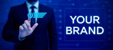 Markanızı, İş Konseptinizi sunan metin başlığı. Ticari marka gibi bir şeye etki eden herhangi bir isim.