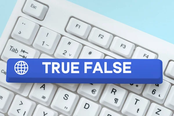 Tekst Met Inspiratie True False Woord Voor Een Test Bestaande — Stockfoto