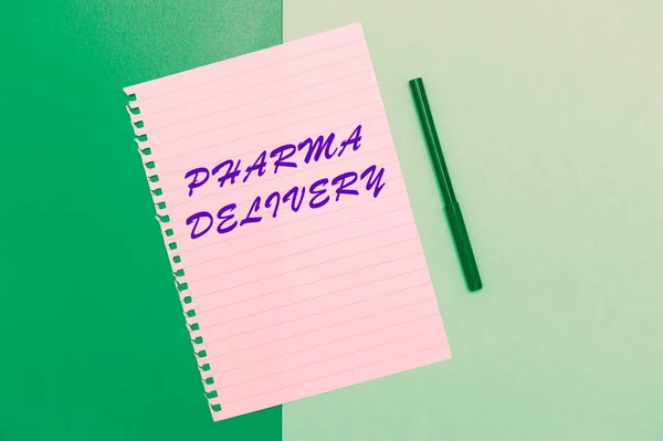 Conceptual Display Pharma Delivery Internet Concept Getting Your Prescriptions Mailed — Stock Photo, Image