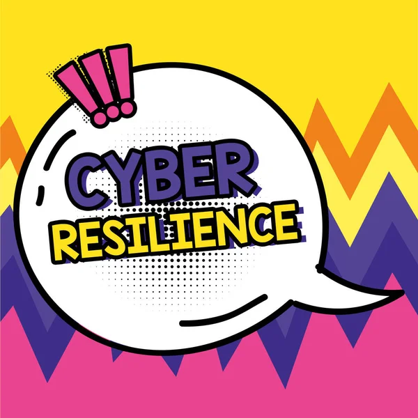 Håndskrift Tegn Cyber Resilience Business Koncept Måle Hvor Godt Virksomhed - Stock-foto