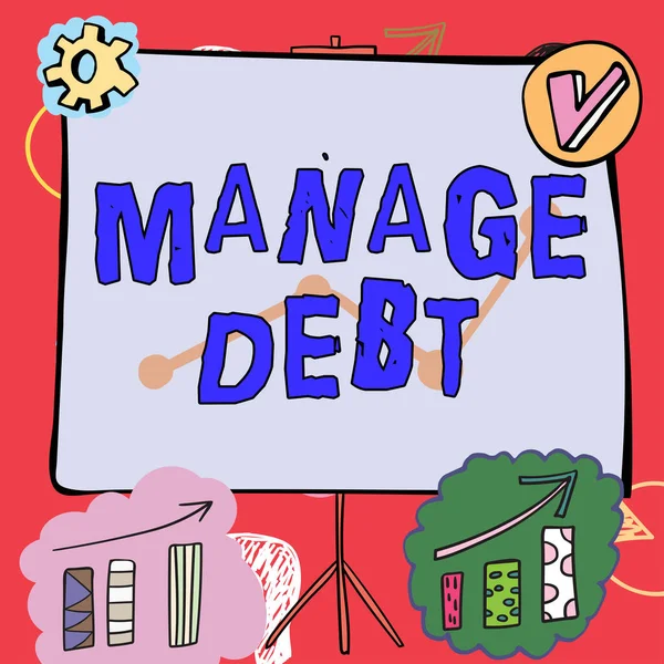 Sign Displaying Manage Debt Word Unofficial Agreement Unsecured Creditors Repayment — Stock Photo, Image