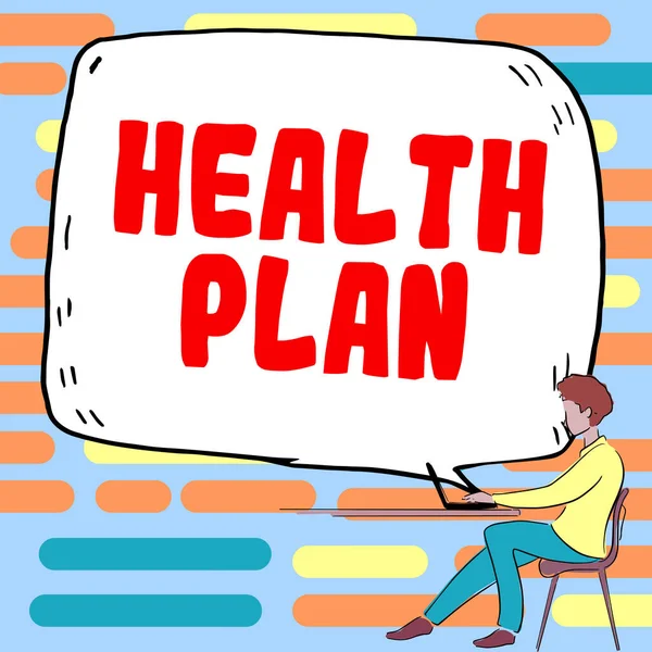 Egészségügyi Terv Word Any Stratégia Megjelenítése Amely Egészségügyi Szolgáltatásokat Nyújt — Stock Fotó