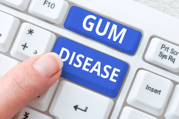 Conceptual display Gum Disease, Business overview Inflammation of the soft tissue Gingivitis Periodontitis