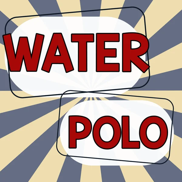 Tekst Met Inspiratie Water Polo Woord Voor Competitieve Teamsport Gespeeld — Stockfoto