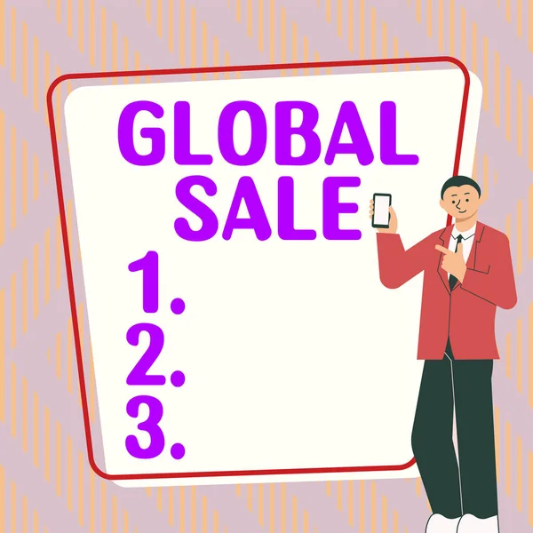 Exibição Conceitual Global Sale Business Showcase Managers Operations Companies Business — Fotografia de Stock